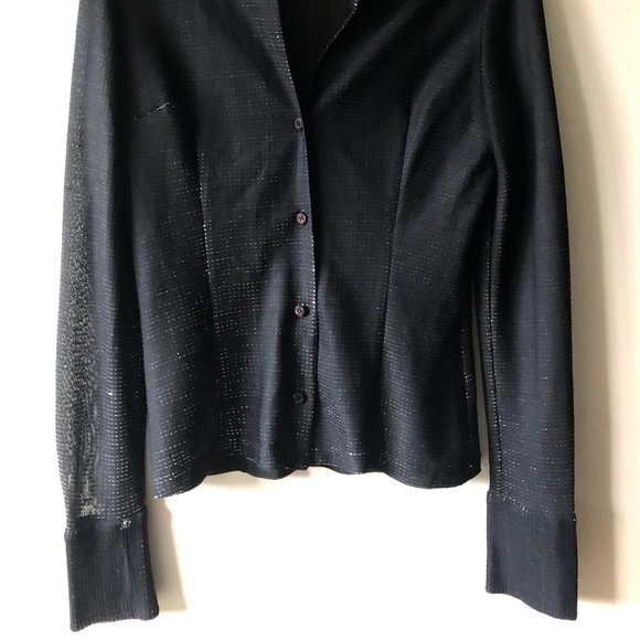 AUTHENTIC Vintage Black Versace Button Up - Picture 4 of 11